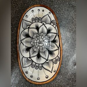 Hand crafted low profile bowl by Aurelio Ramirez